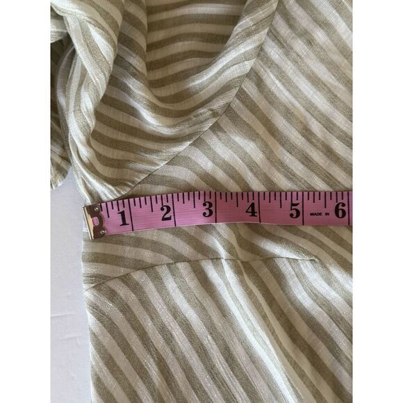 Catherines 3X Blouse Top Neutral Coastal Beige Beach Popover Tunic Lightweight - Picture 9 of 16